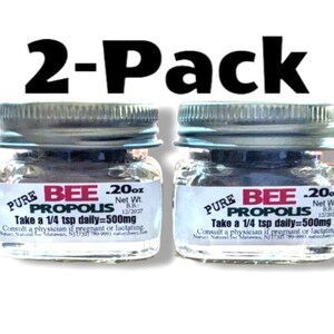 Bee Propolis 2 Pack 0.20 oz ea Total 0.40 oz 11 g Travel Size 100% PURE PROPOLIS