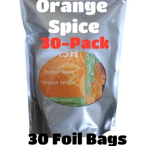 Orange Spice 30 Tea Bags (Not 20) Free Dipper PREMIUM Non-GMO Stash Quality KOSHER