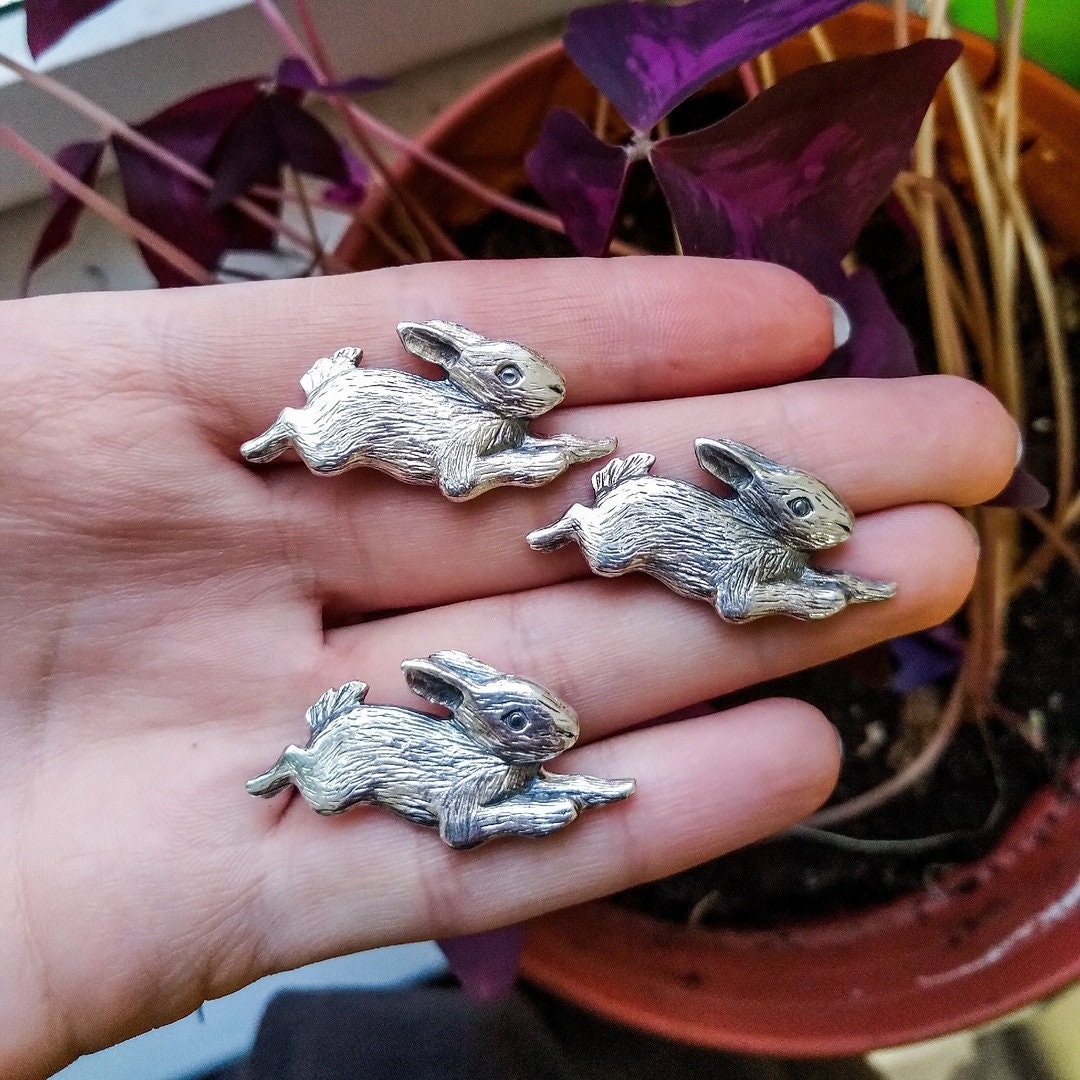 Brooch pin bunny. Cute easter gift. Brooch hare a gift for Etsy