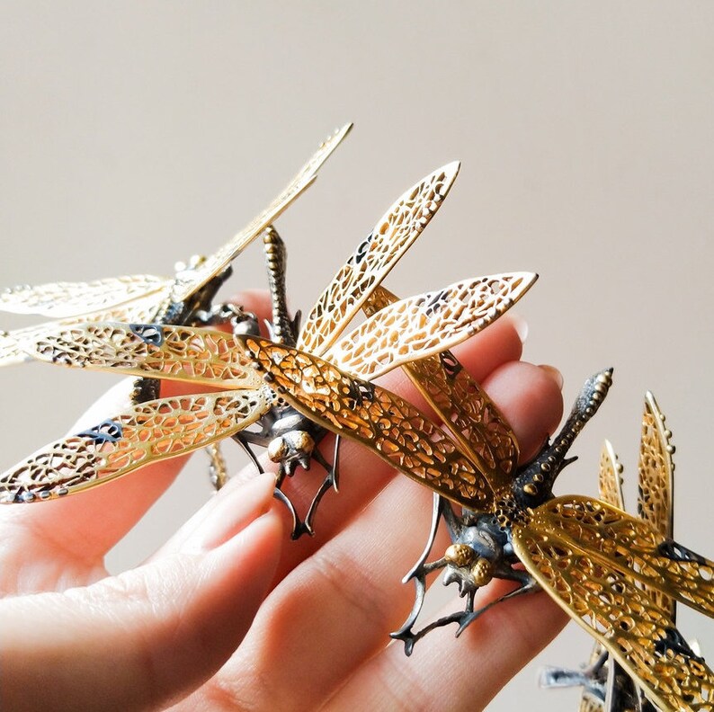 Dragonfly Necklace. Burning man jewelry. Necklace for Etsy