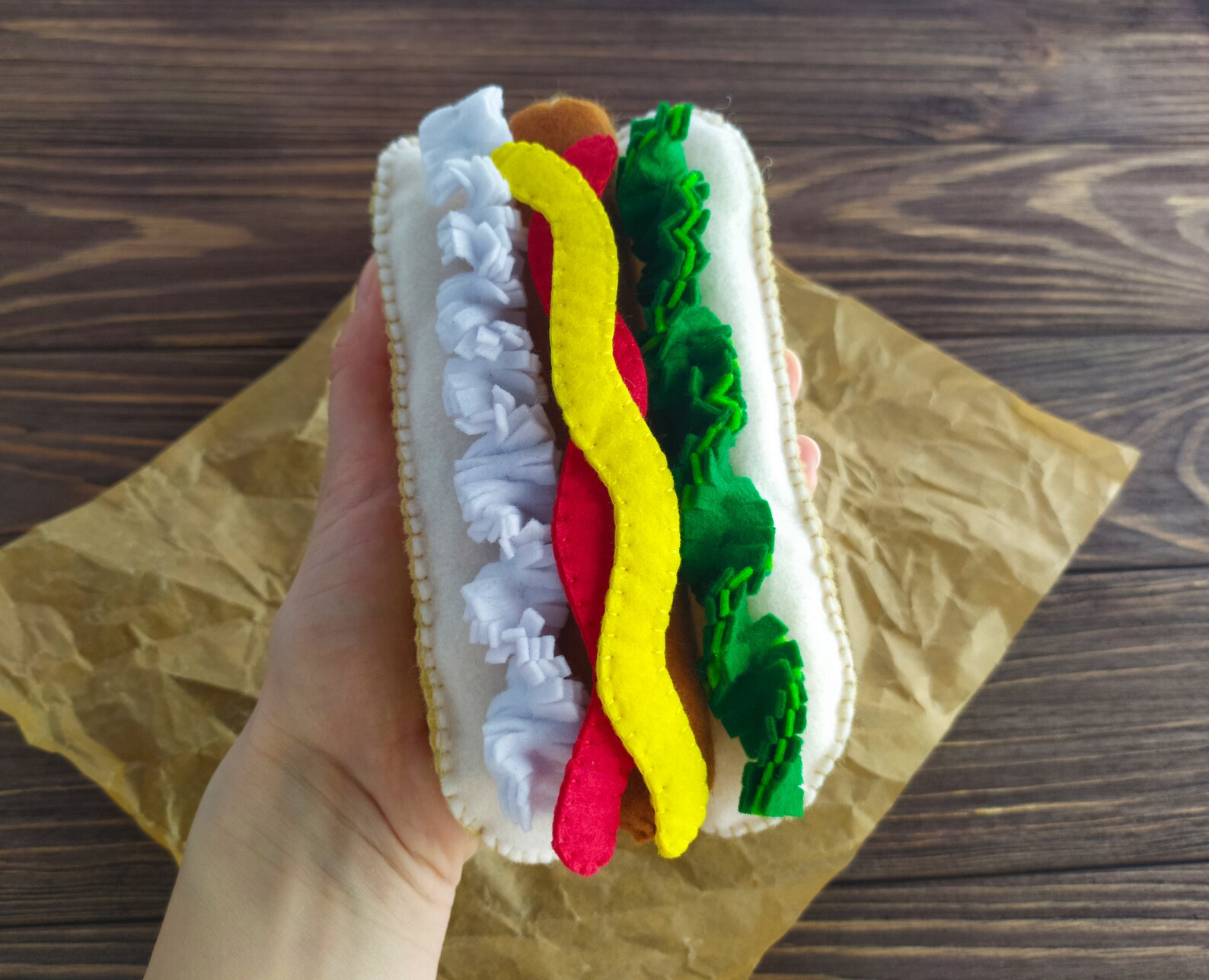 Felt Hot Dog for Kids Etsy