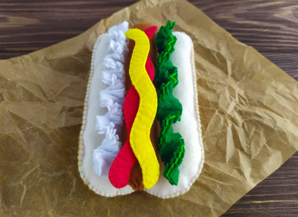 Felt Hot Dog for Kids Etsy