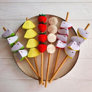 Felt Fruit Set on Stick - Sensory Learning Toy