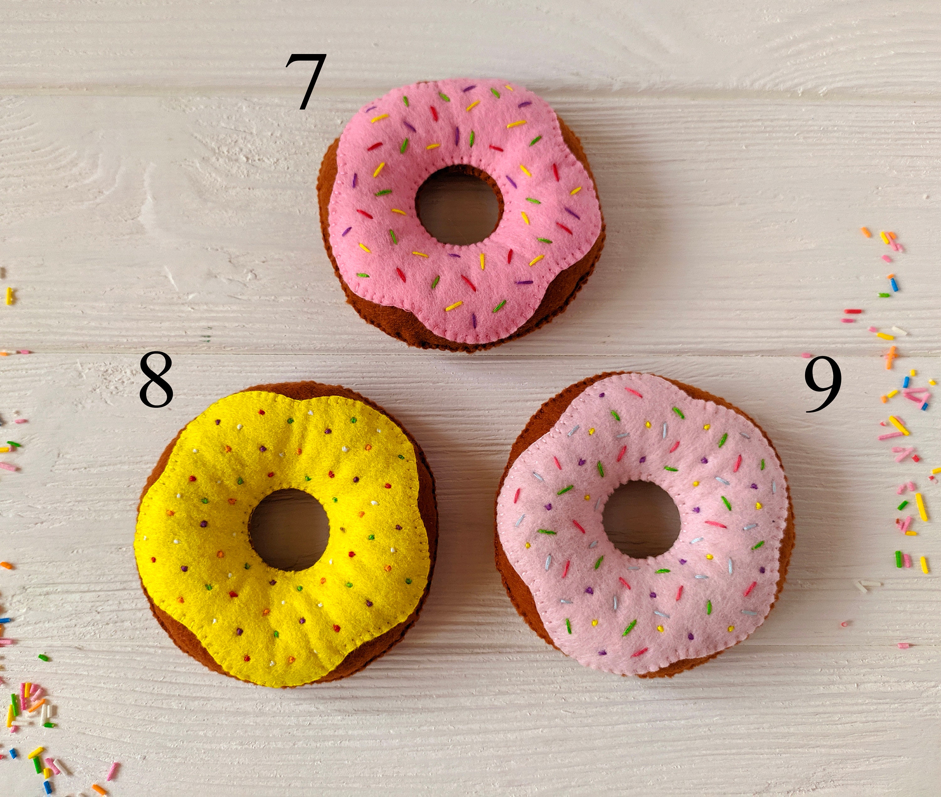 Toy Felt DONUTS for Games and Photoshoot Etsy