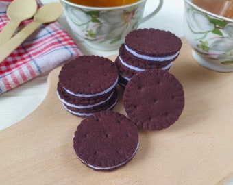 Felt toys cookies, felt play food