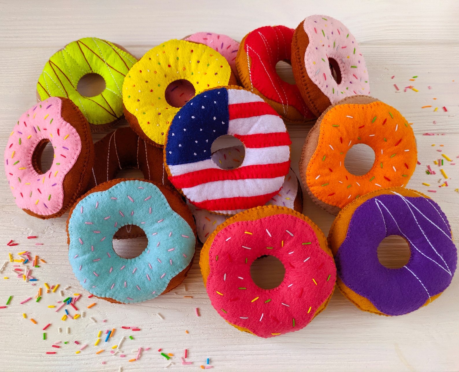Toy Felt DONUTS for Games and Photoshoot Etsy