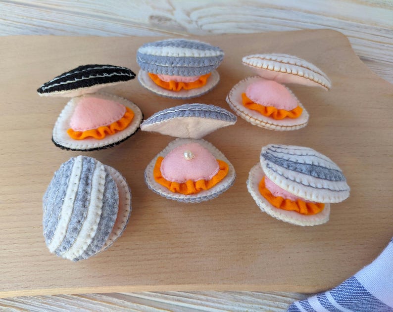 Felt Toys Seafood Clams - Etsy