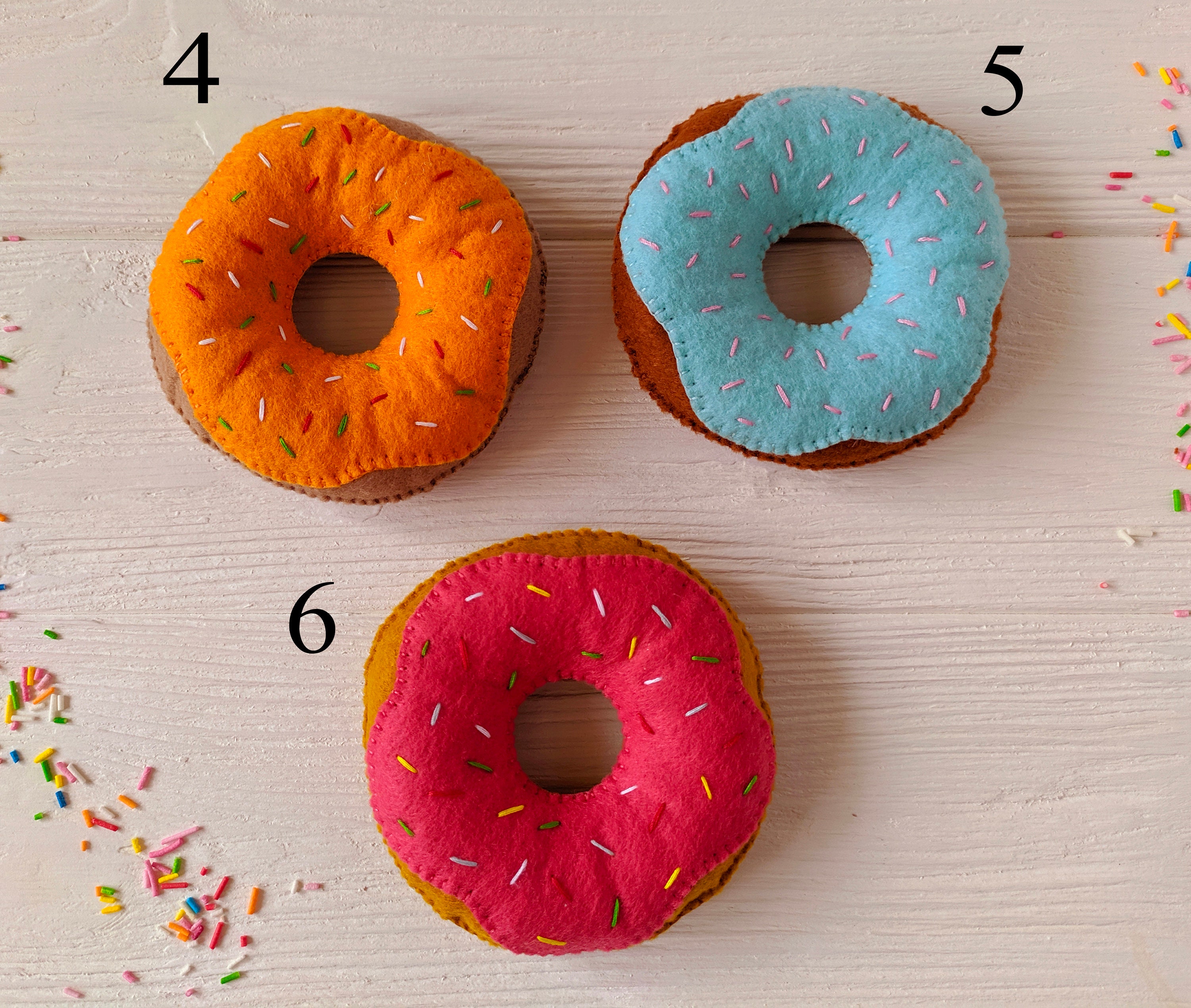 Toy Felt DONUTS for Games and Photoshoot Etsy