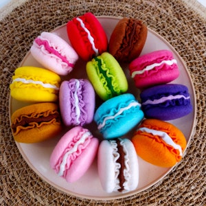 Felt macarons Toys macaroons Felt food Felt cookies