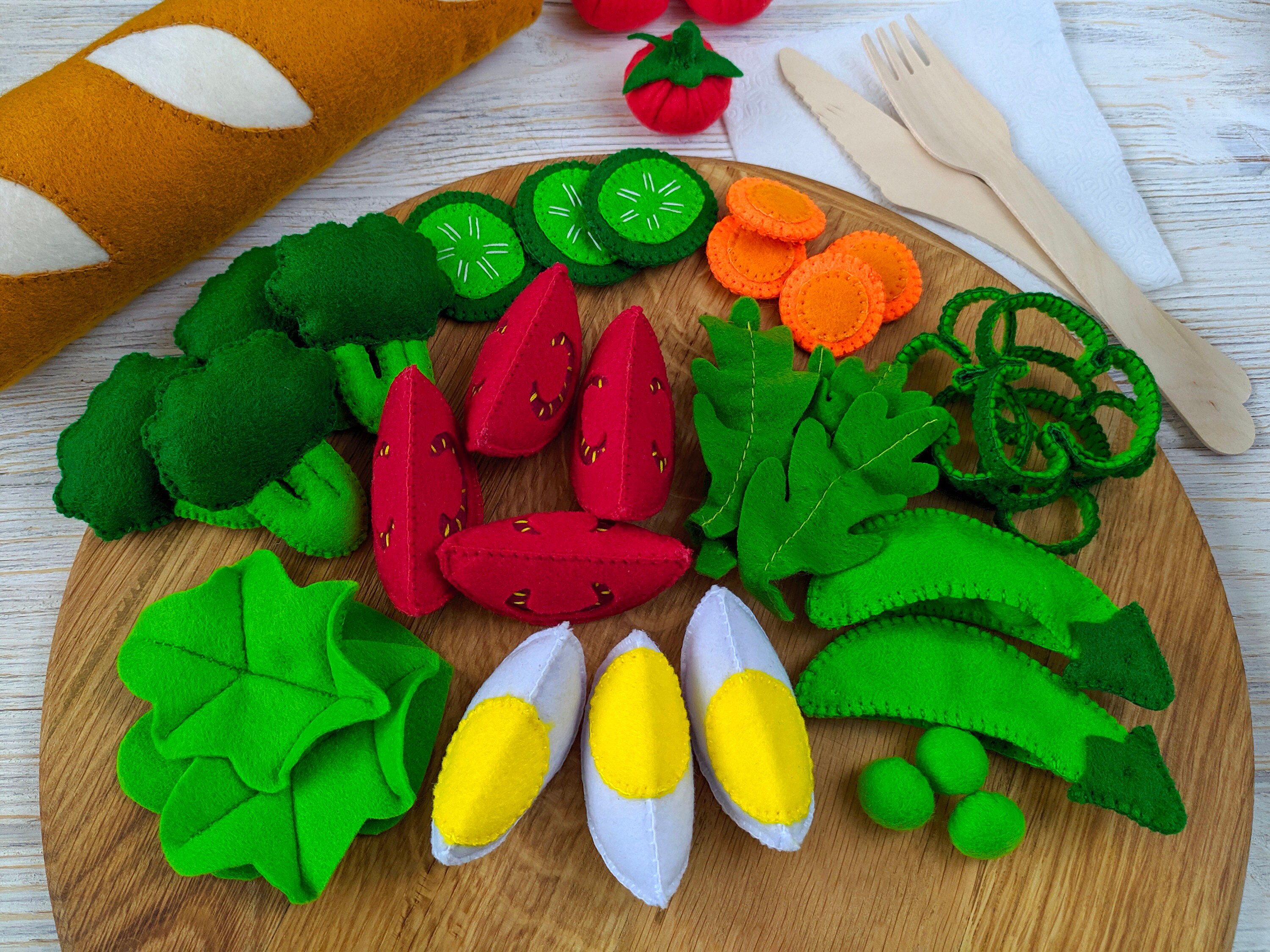 Felt vegetables kitchen educational game felt food toys Etsy