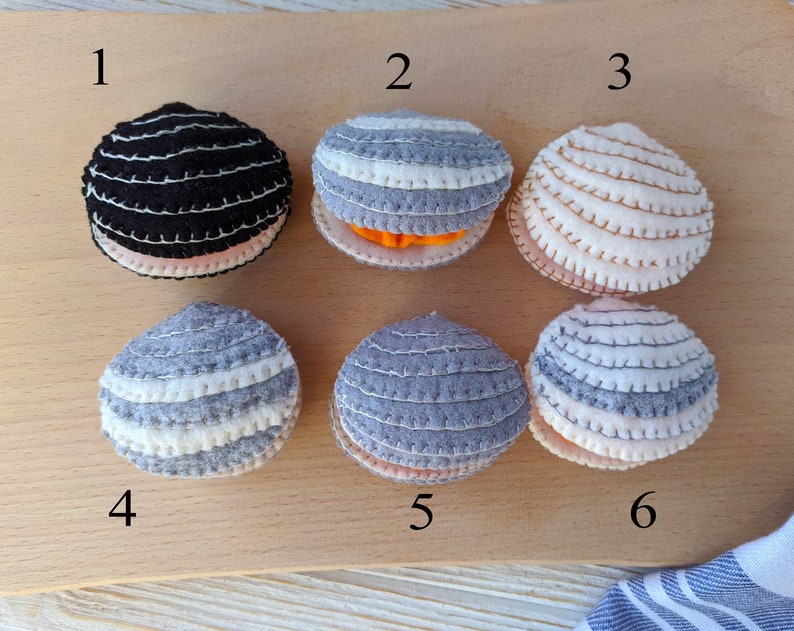 Felt Toys Seafood Clams - Etsy
