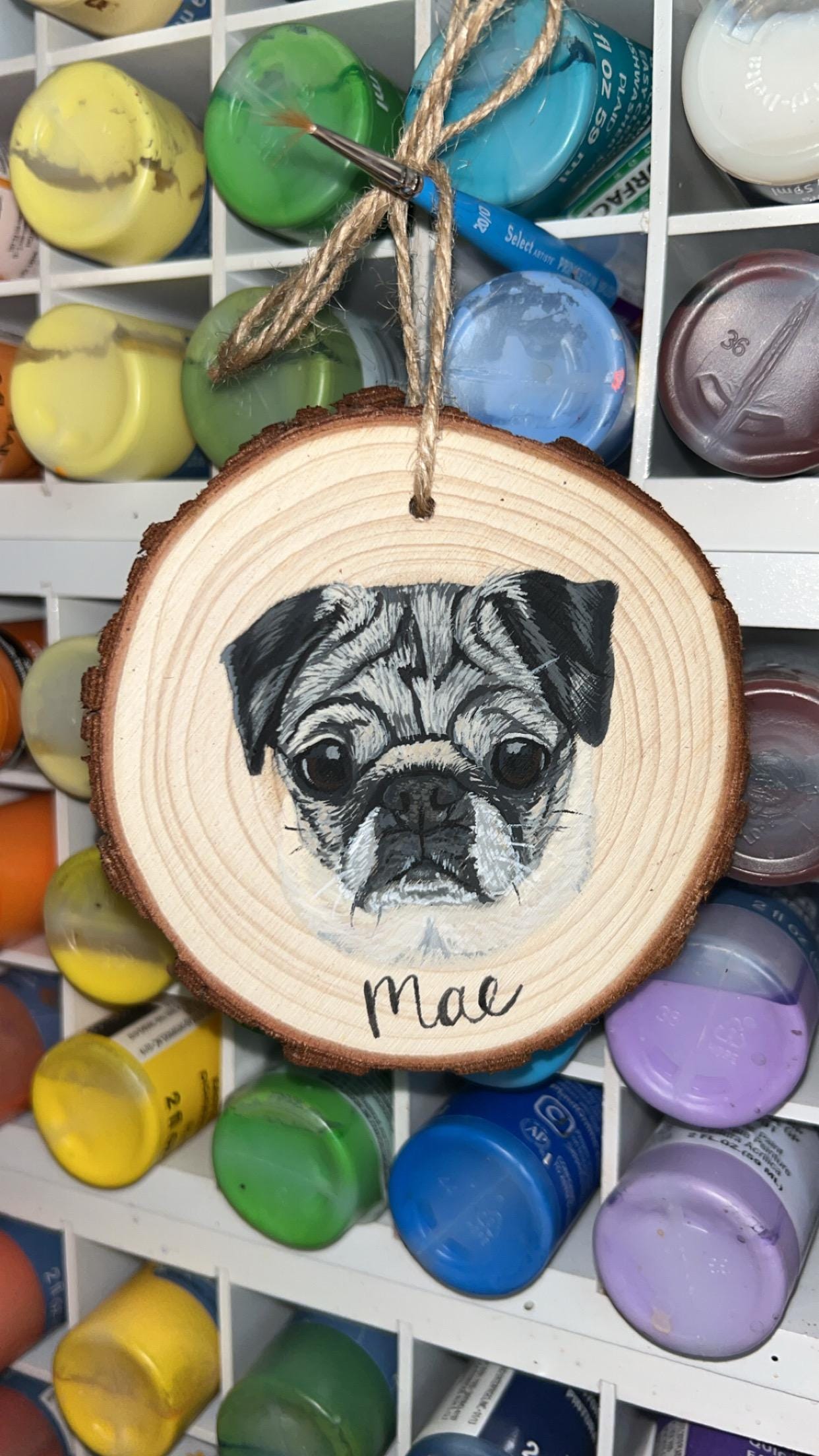 Custom Pet Portrait Ornaments, hand painted pet ornament, personalized pet memorial, pet lovers gift, custom dog portrait