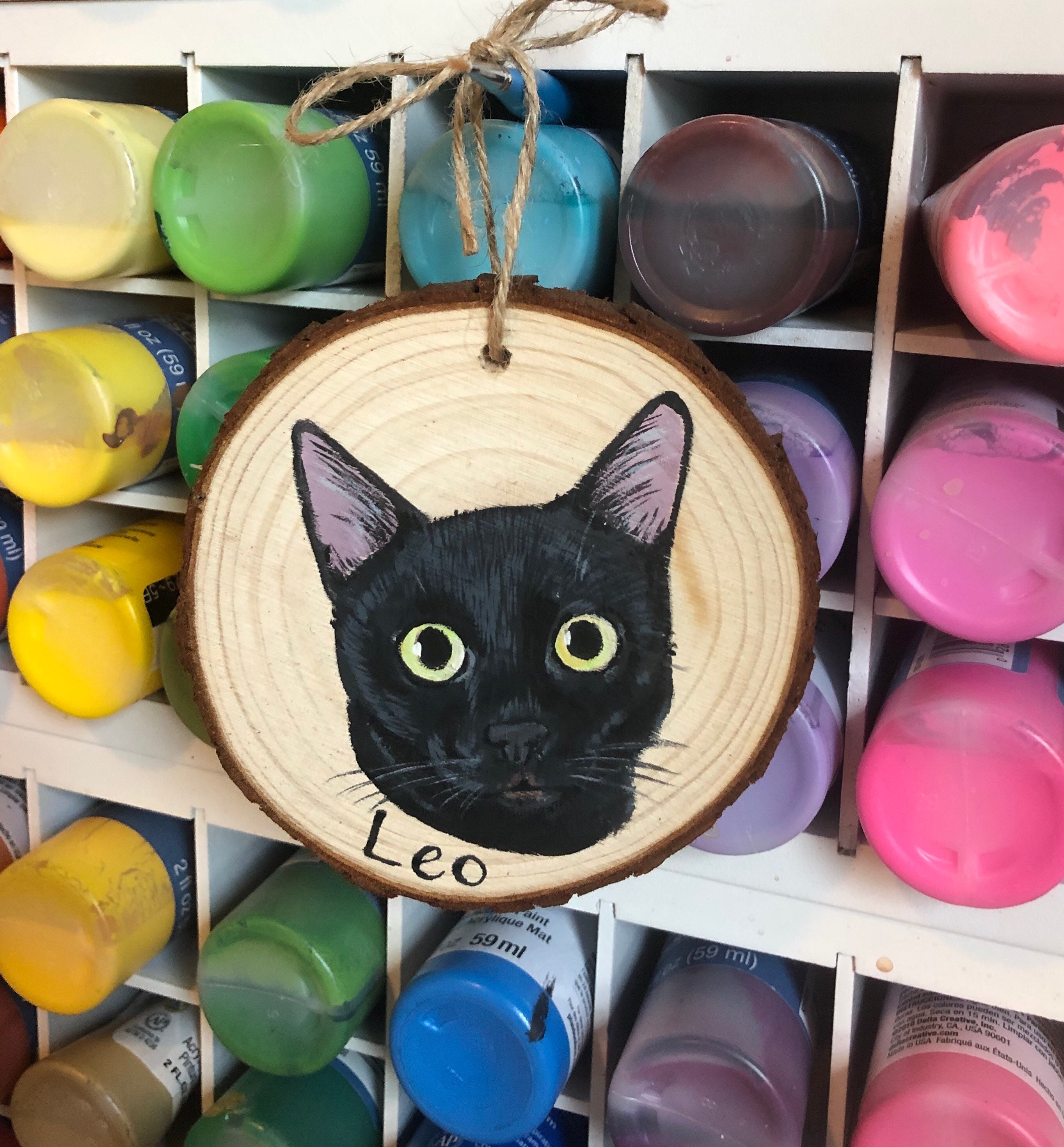Custom Pet Portrait Ornaments, hand painted pet ornament, personalized pet memorial, pet lovers gift, custom dog portrait