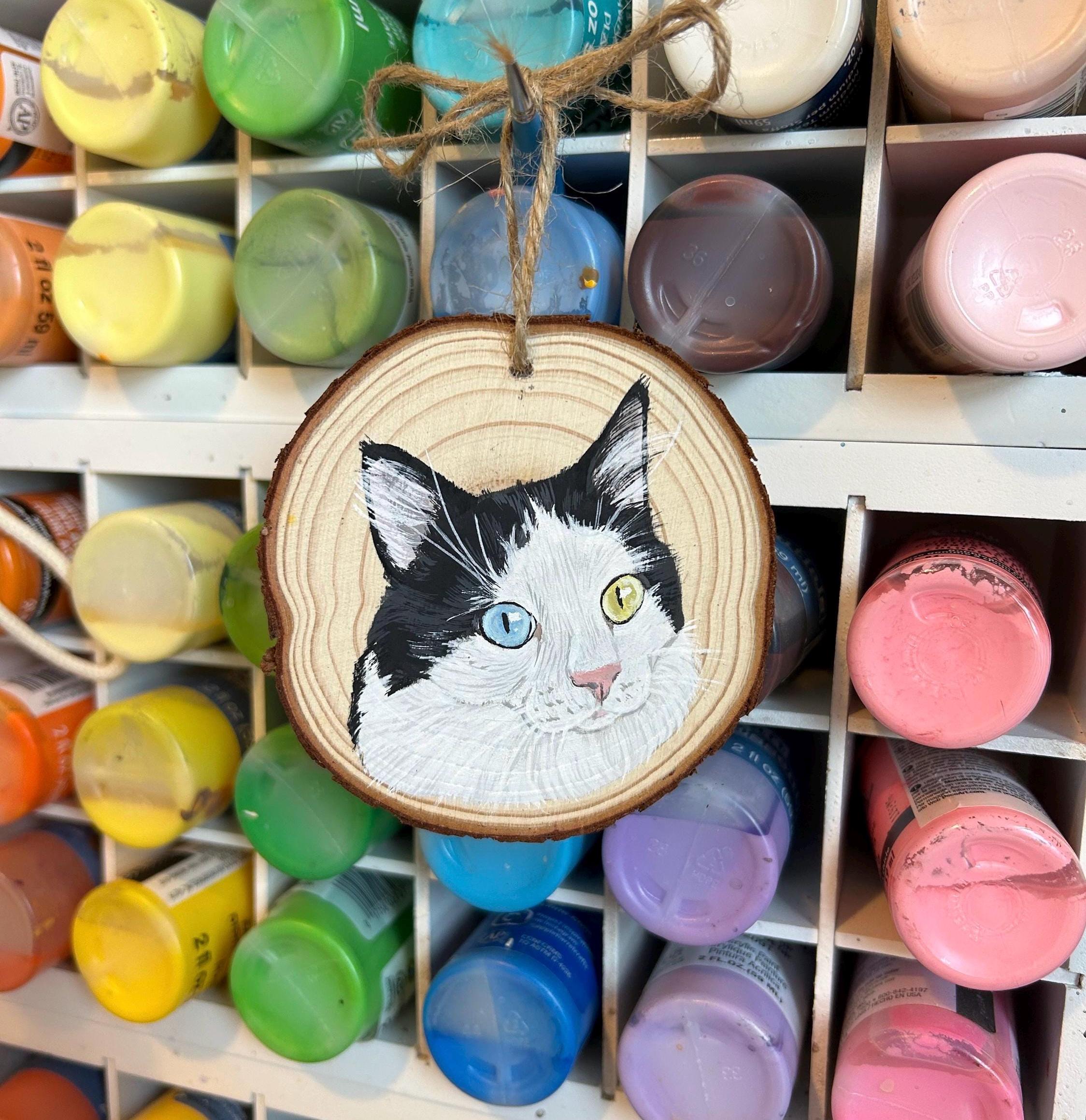Custom Pet Portrait Ornaments, hand painted pet ornament, personalized pet memorial, pet lovers gift, custom dog portrait