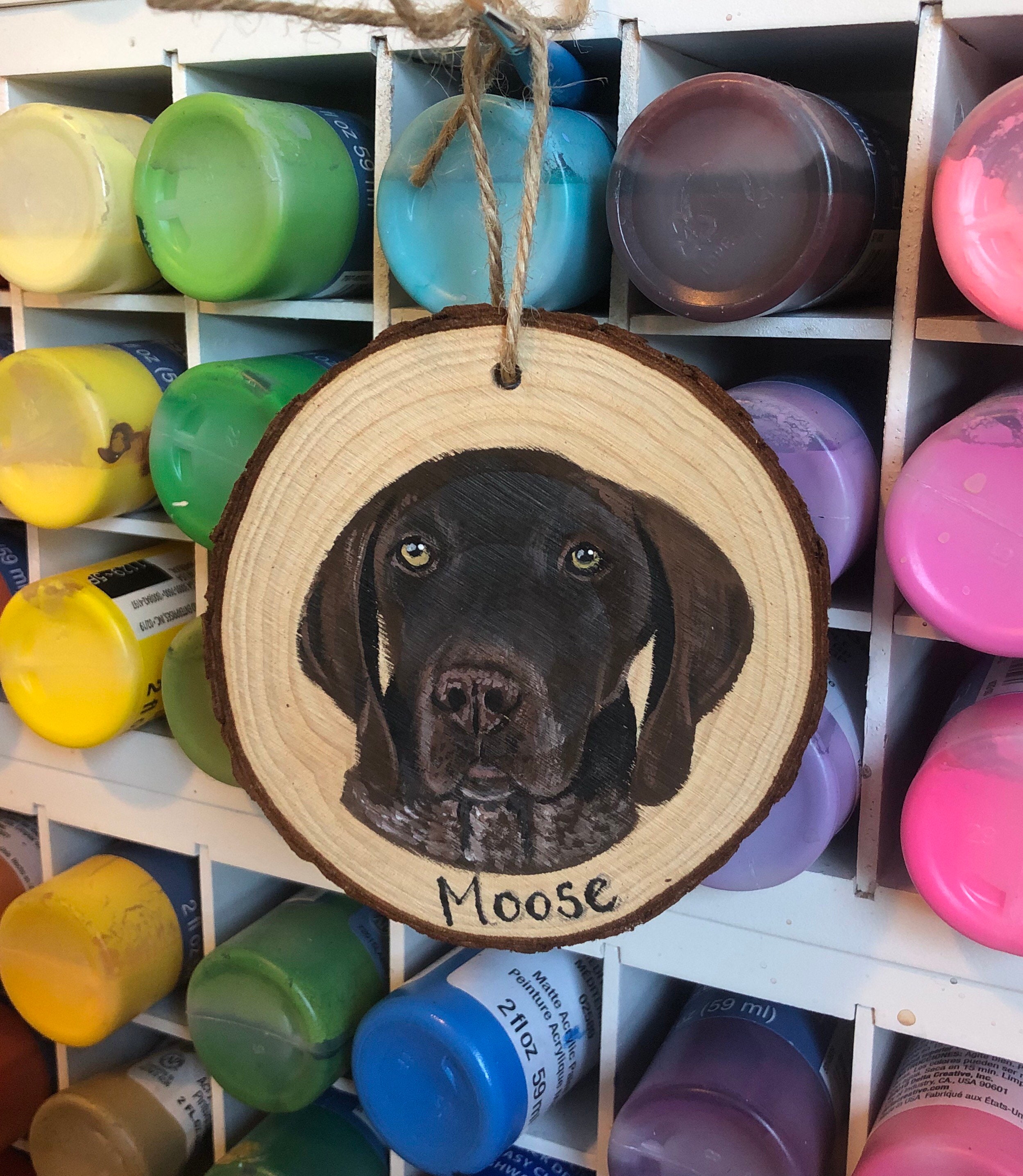 Custom Pet Portrait Ornaments, hand painted pet ornament, personalized pet memorial, pet lovers gift, custom dog portrait
