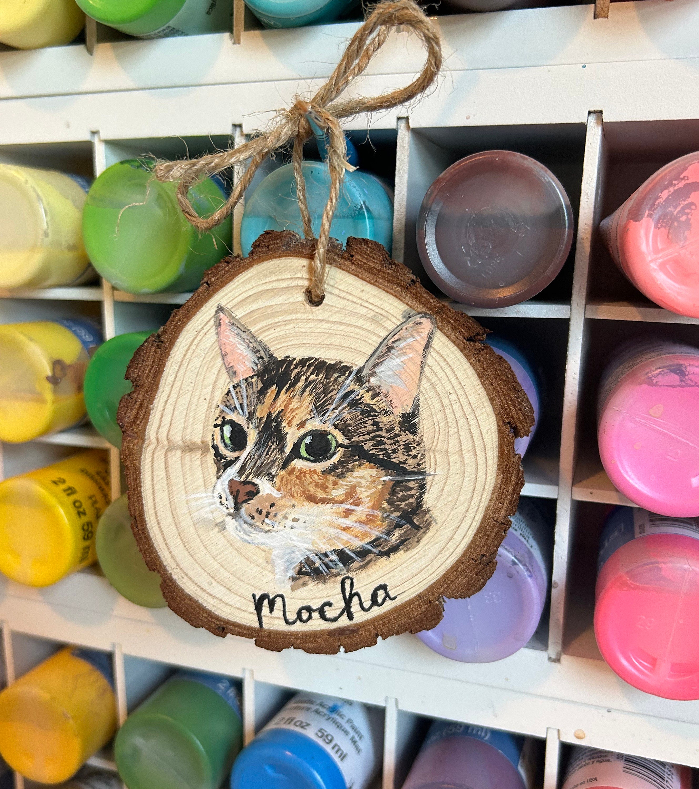 Custom Pet Portrait Ornaments, hand painted pet ornament, personalized pet memorial, pet lovers gift, custom dog portrait