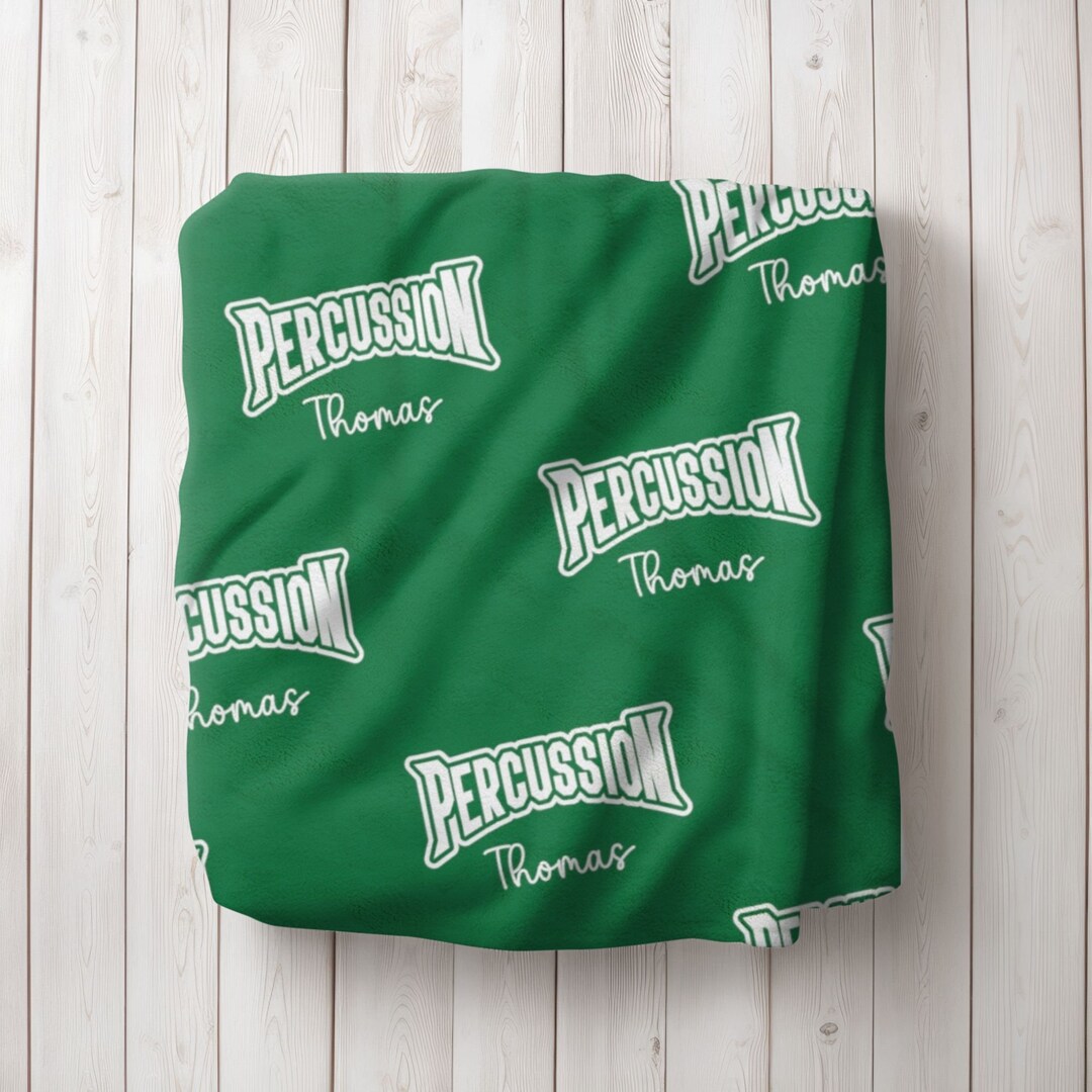 Personalized Marching Band Percussion Blanket, Drumline Gift, Marching