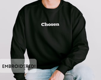 Christian Embroidered Sweatshirt, Jesus Sweatshirt, Faith Crewneck, Neutral Christian Sweater, Bible Verse Sweatshirt, Gift for Women & Men