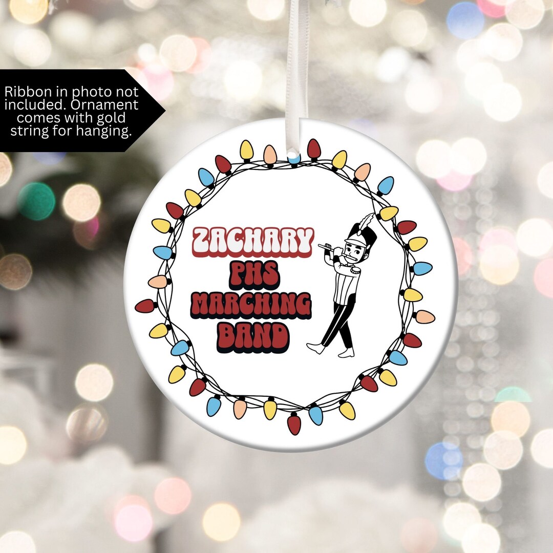Personalized Marching Band Christmas Ornament, Marching Band Ornament