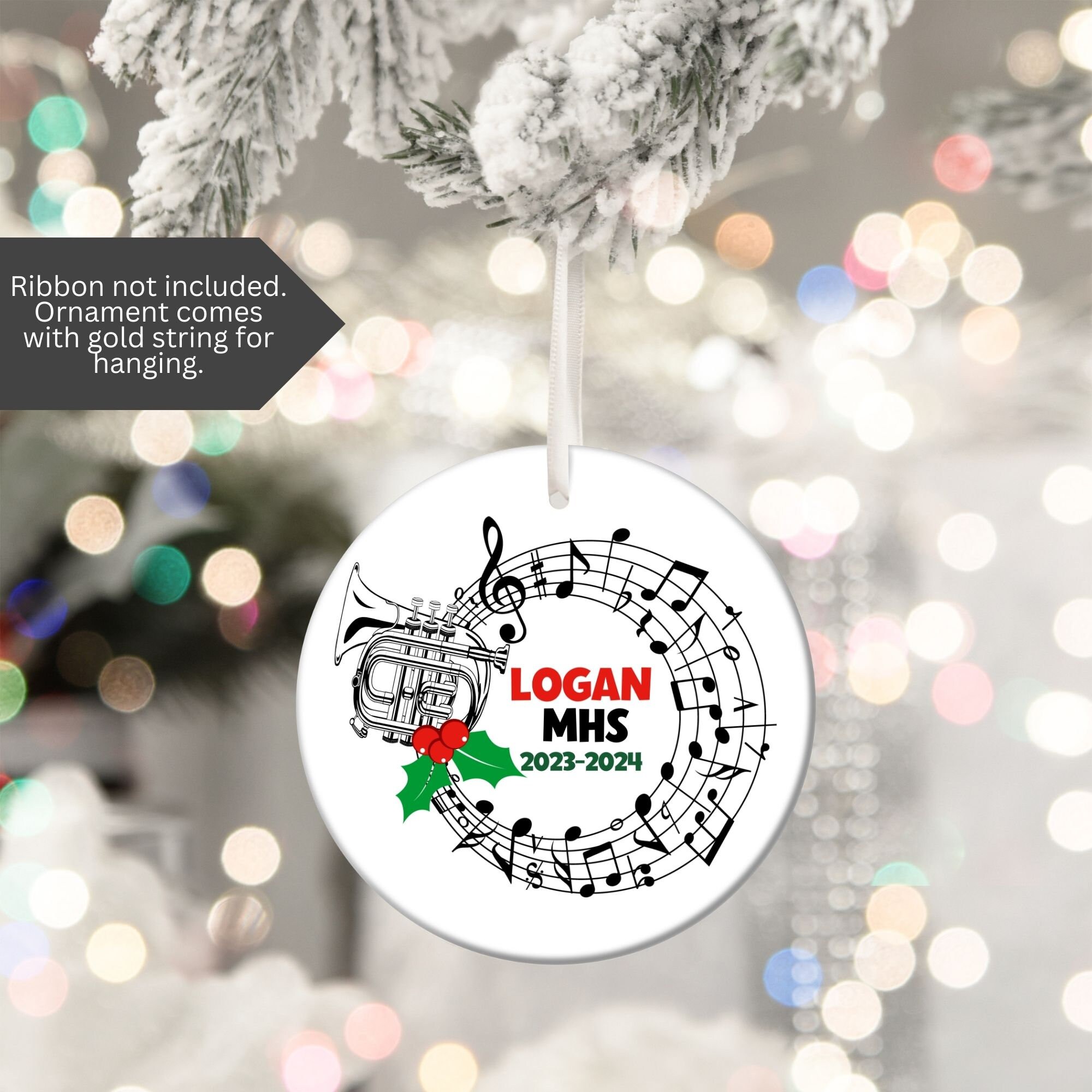 Personalized Marching Band Christmas Ornament Mellophone Etsy UK