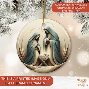 Nativity Christmas Ornament Gift for Christian Christmas Ornaments with Nativity Scene Christmas Tree Ornament for Sunday School Church Gift