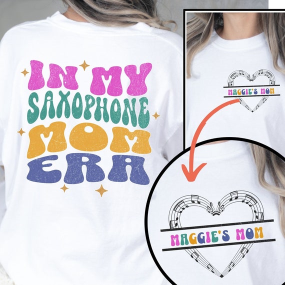 Retro Saxophone Player Marching Band Mom School Shirt Retro Saxophone Player Marching Band Mom School Shirt