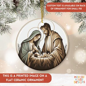 Nativity Christmas Ornament Gift for Christian Christmas Ornaments with Nativity Scene Christmas Tree Ornament for Sunday School Church Gift