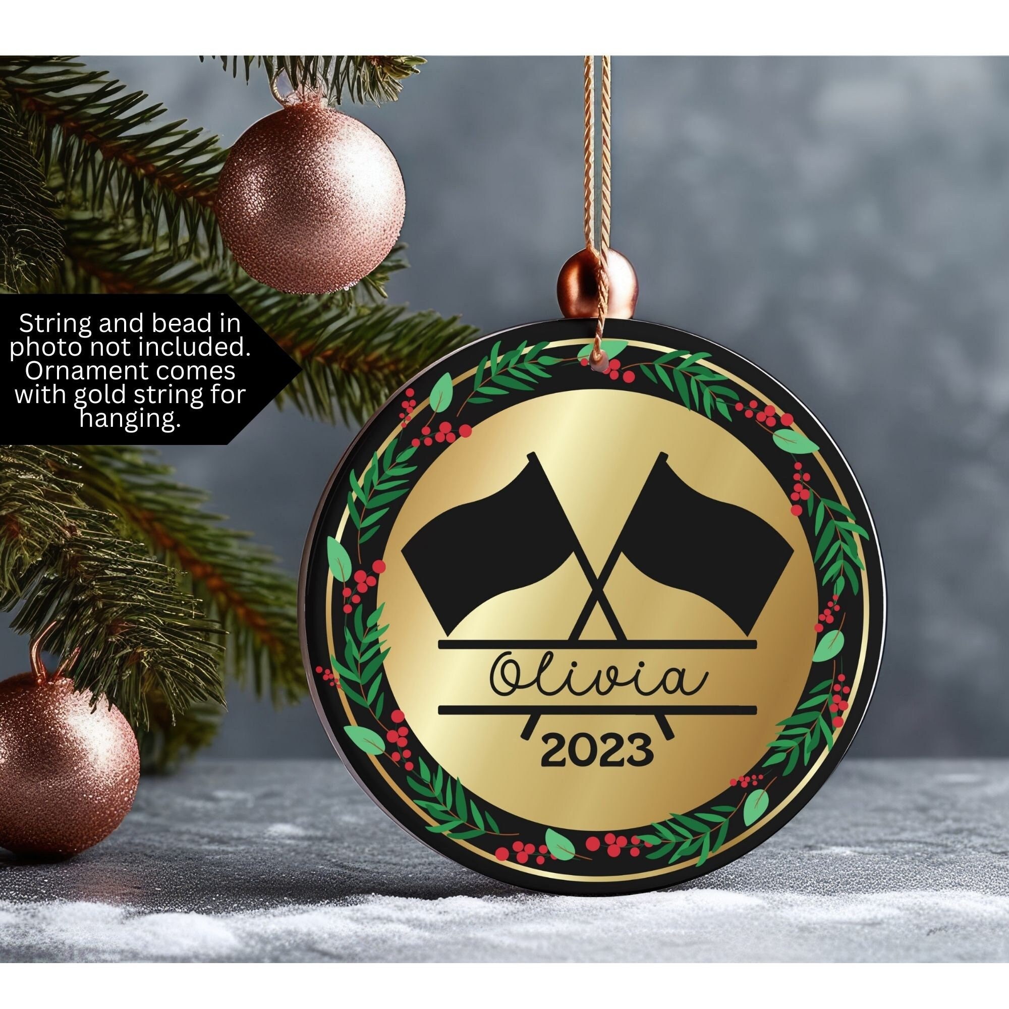 Personalized Color Guard Christmas Ornament, Twirler, Color Guard