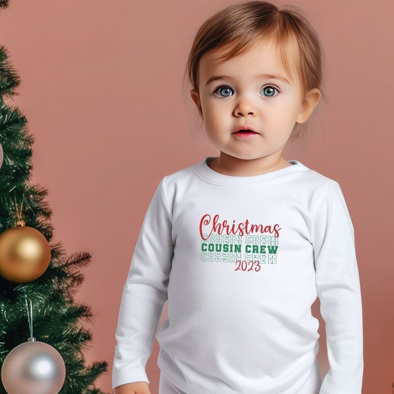 Custom Matching Cousin Christmas Shirts Personalized Long sleeve Christmas Shirt for Babies and Toddlers Christmas Cousin Shirts 2024 Etsy