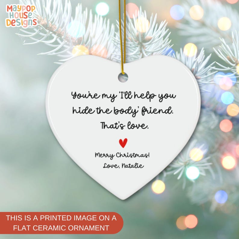 Funny Best Friend Sister Christmas Gift, Bestie Ornament 2024, Best