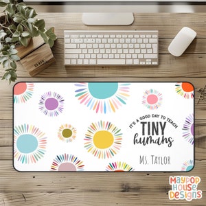 Cute Desk Mat for Teachers, Extra Large Deskmat Teacher Gift, Teacher Mouse Pad for Back to School, Personalized Teacher Gift