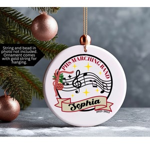 Personalized Marching Band Christmas Ornament, Marching Band Ornament, Custom Band Gift, Band Keepsake, Custom School Band Gift, Band Mom
