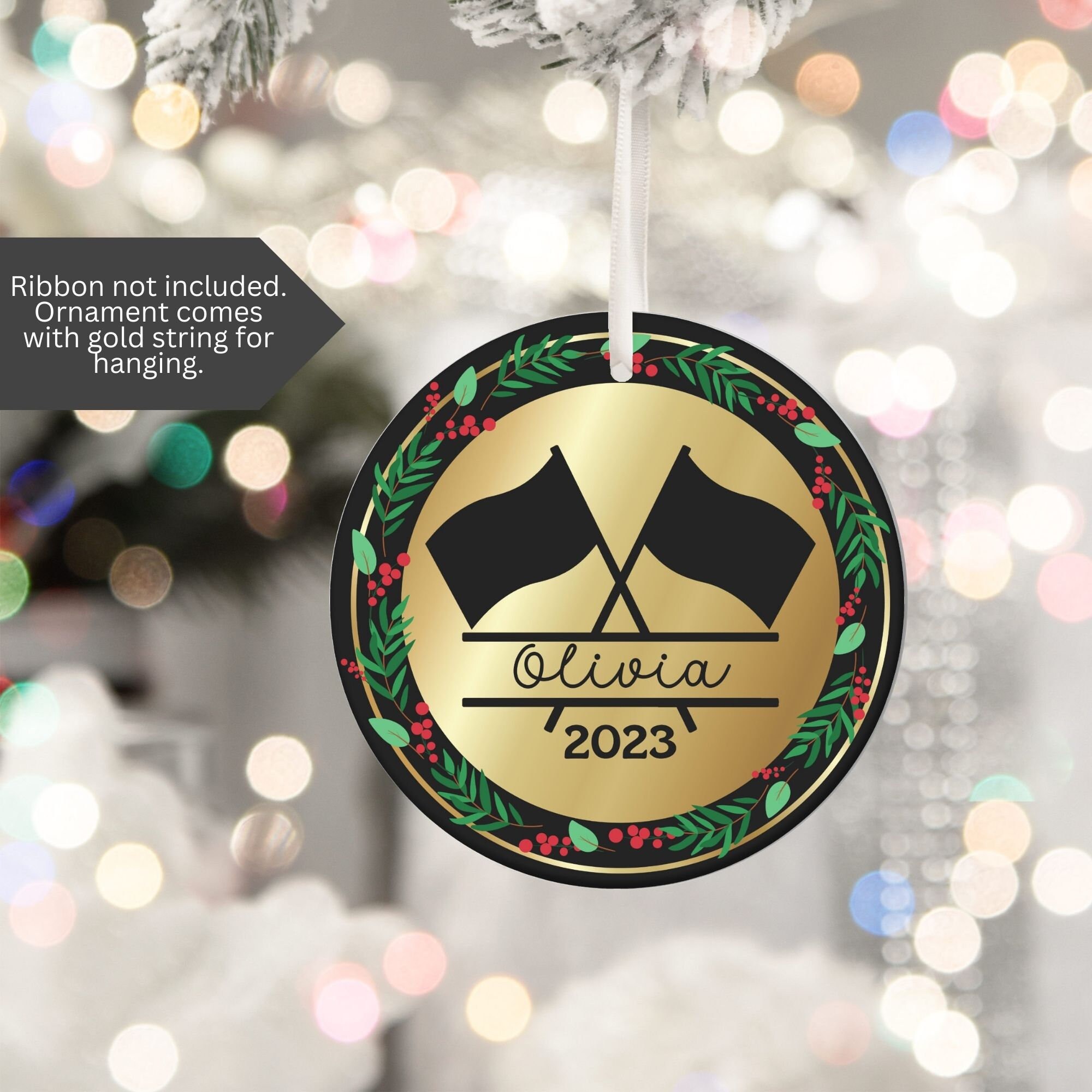 Personalized Color Guard Christmas Ornament, Twirler, Color Guard