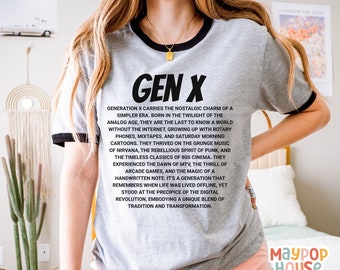 Gen X TShirt for Women, Born in the 70s Shirt, Generation X T-Shirt for Birthday Gift, Gen X TShirt, Generation X Shirt,