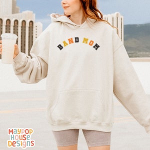 Band Mom Hoodie for Fall, High School Marching Band Shirt, Cute Band Shirt for Mom, Band Mom Tee, Percussion Mom, Halloween Band Hoodie