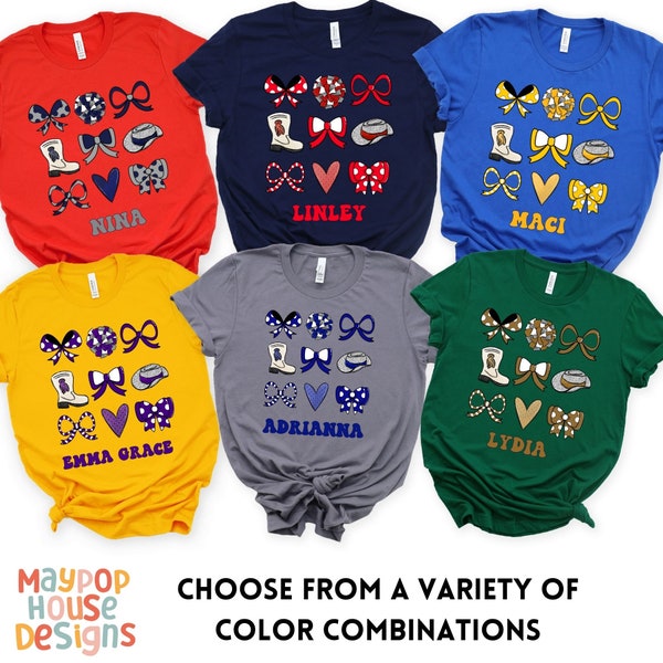 Custom Matching Drill Team Shirts for Team Members, Personalized Drill Team TShirts for Her, Dance Team Matching T-Shirts with Name