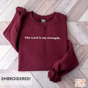 Christian Embroidered Sweatshirt, Jesus Sweatshirt, Faith Crewneck, Neutral Christian Sweater, Bible Verse Sweatshirt, Gift for Women & Men