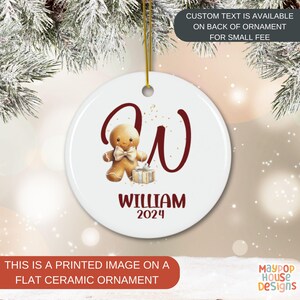 Letter Name Christmas Ornament 2025 Family Ornament, Custom Initial Ornament Personalized Ornament Name Family Christmas Ornament Keepsake