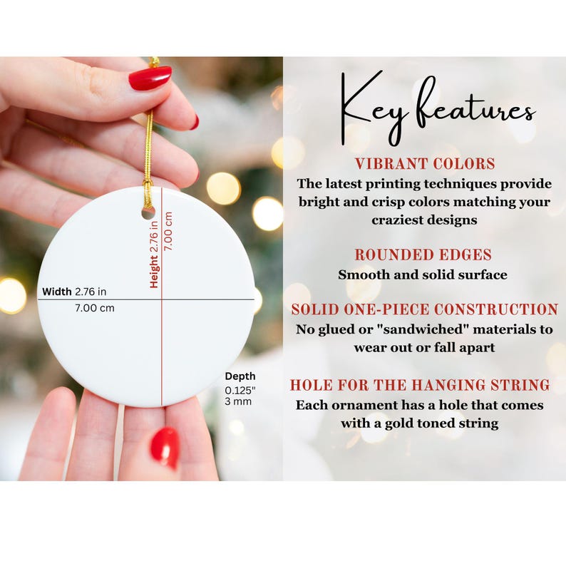 Personalized Long Distance Friendship Christmas Ornament Gift, Custom