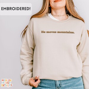 Christian Embroidered Sweatshirt, Jesus Sweatshirt, Faith Crewneck, Neutral Christian Sweater, Bible Verse Sweatshirt, Gift for Women & Men