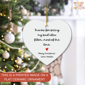 Funny Best Friend Sister Christmas Gift, Bestie Ornament 2025, Best Friend Ornament Personalized, Christmas Gift For BFF, My Person