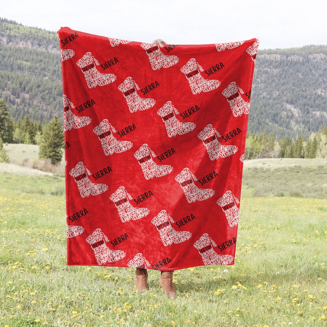Personalized Drill Team Blanket, Drill Team Gift, Marching Band Stadium