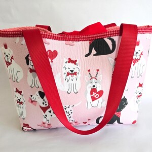 Valentine's Day Tote Bag, Handmade Tote, Dish Mat Tote Bag