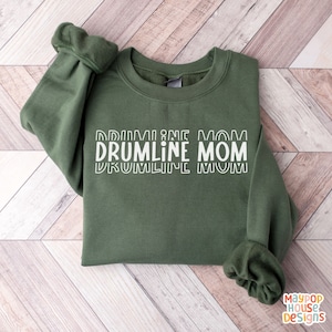 Drumline Mom Sweatshirt, Band Mom Shirt, Marching Band Mama Crewneck Sweatshirt, Band Season Shirt for Mom, Drumline Mama