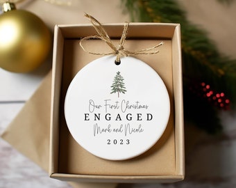 Engagement Ornament Personalized, Engagement Ornament 2025, Engagement Ornament Gift, Couples Ornament, Engaged Christmas Ornament