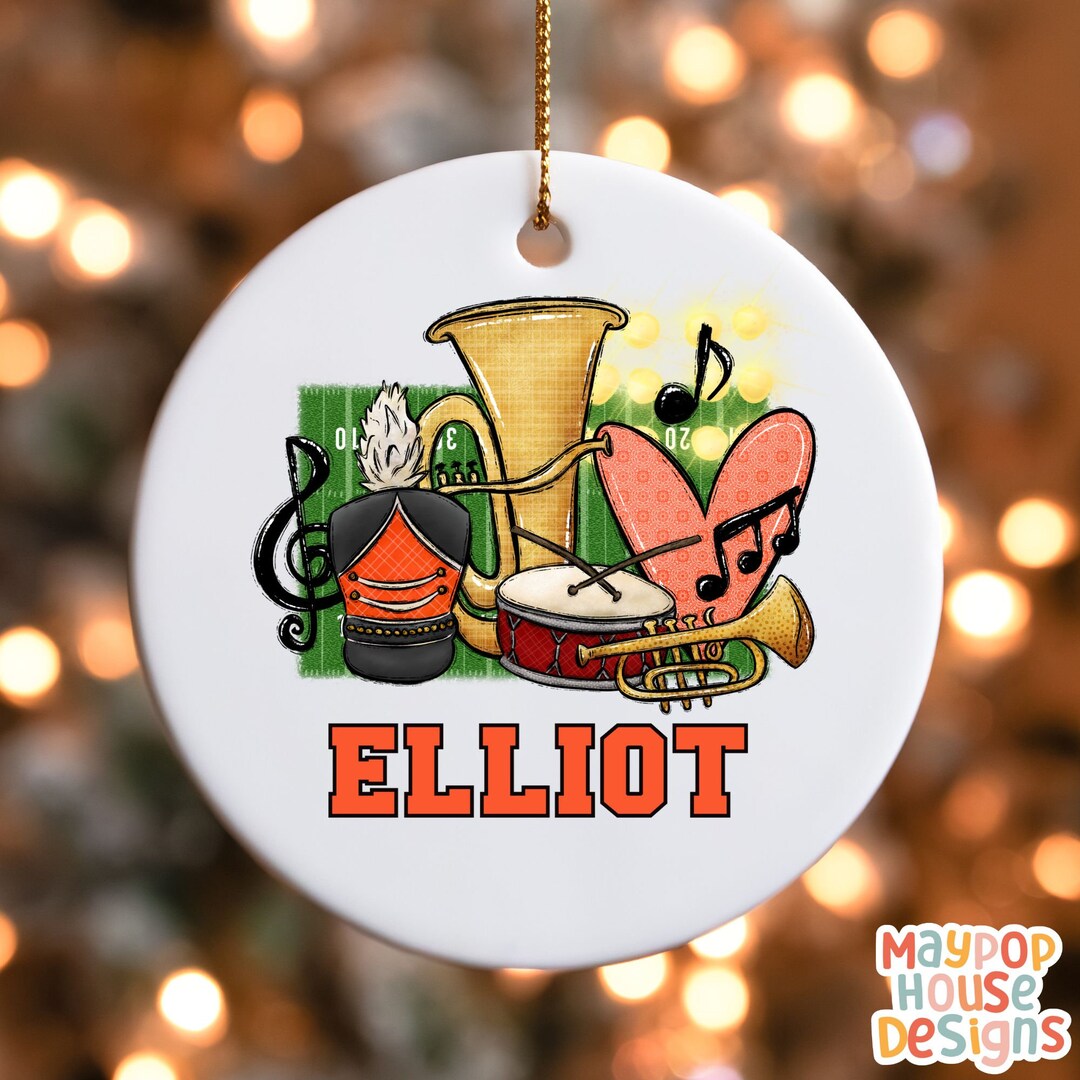 Personalized Marching Band Christmas Ornament, Marching Band Ornament