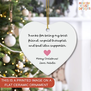 Funny Best Friend Sister Christmas Gift, Bestie Ornament 2025, Best Friend Ornament Personalized, Christmas Gift For BFF, My Person