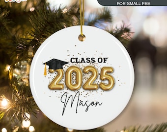 Personalized Graduation Gift, High School Graduation Ornament, Senior 2025 Ornament, College Graduate, Christmas Ornament, Graduate Ornament