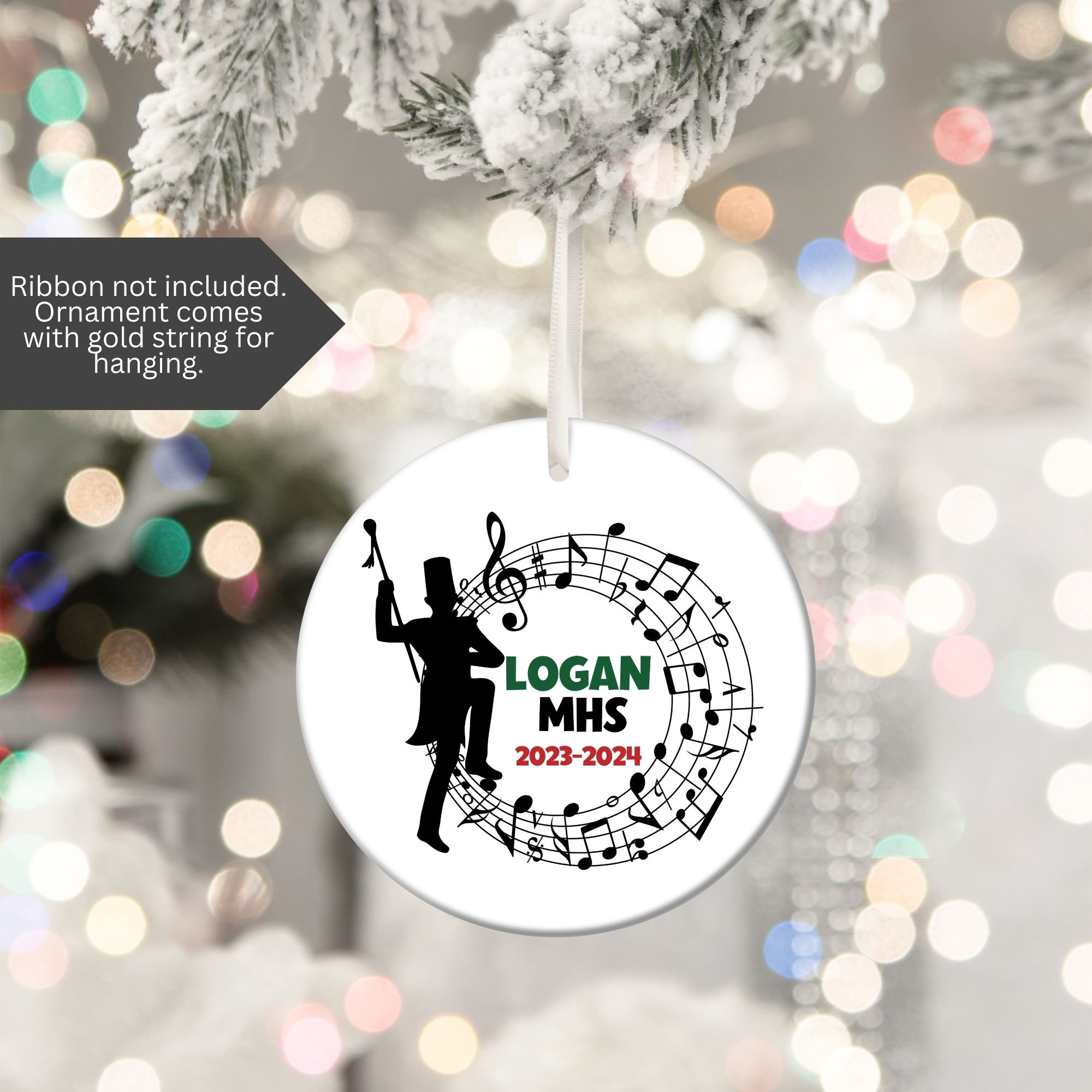 Personalized Marching Band Christmas Ornament Drum Major Etsy