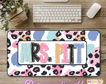 Cute Desk Mat for Teachers, Extra Large Deskmat Teacher Gift, Teacher Mouse Pad for Back to School, Personalized Teacher Gift